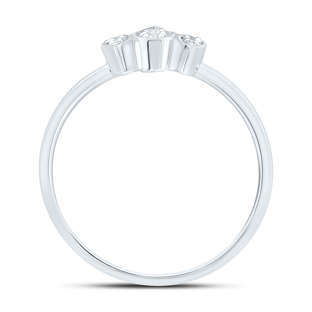 1/10CTW-NAT DIA ANA M FASHION PEAR RING Daisy Joyeria
