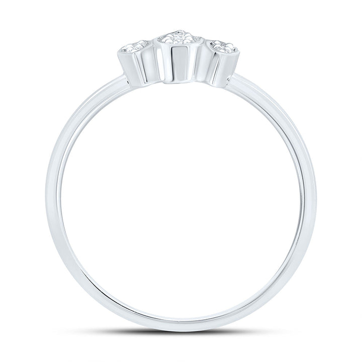 1/10CTW-NAT DIA ANA M FASHION PEAR RING Daisy Joyeria