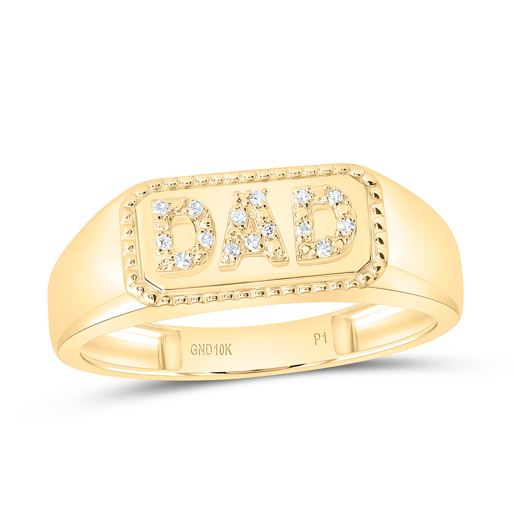 1/20CTW-NAT DIA P1 "DAD" MENS RING Daisy Joyeria