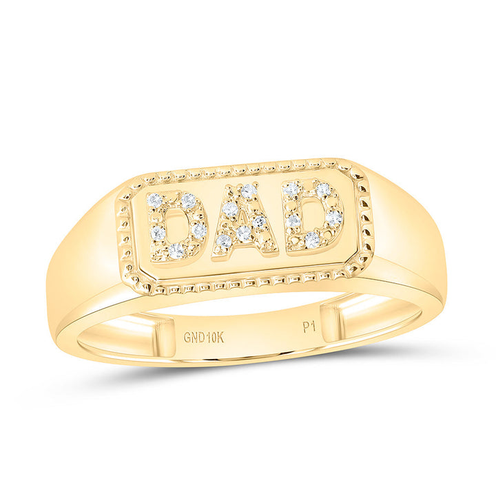 1/20CTW-NAT DIA P1 "DAD" MENS RING Daisy Joyeria