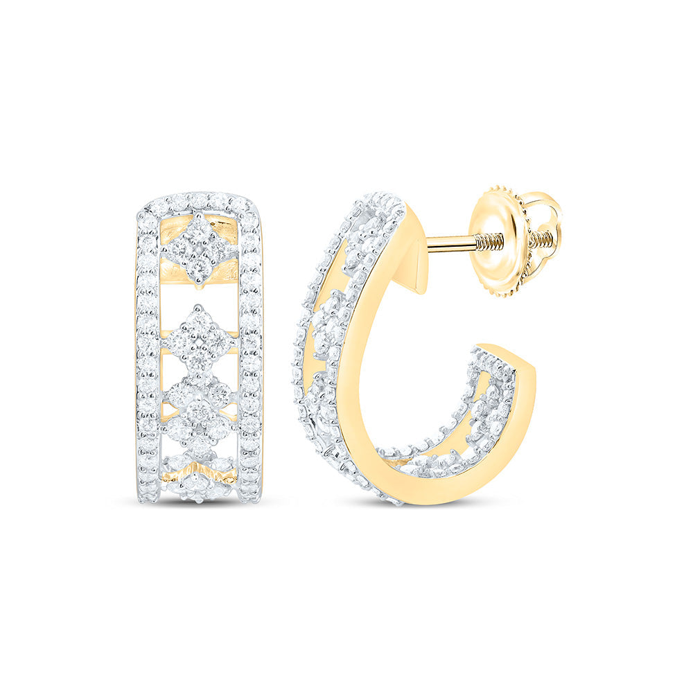 7/8CTW-NAT DIA ANA M FASHION HOOP EARRING Daisy Joyeria