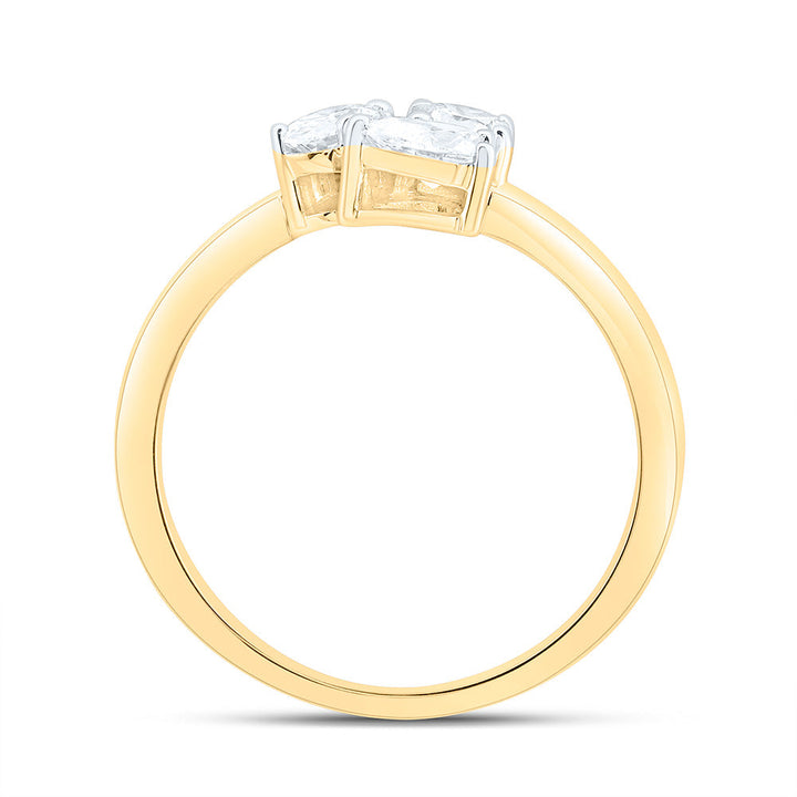 3/4CTW-NAT DIA I1 IJ 1/4CT-CRD, 1/4CT-CPS, 1/4CT-COV, 3 STONE RING Daisy Joyeria
