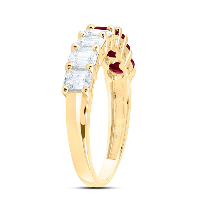 1CTW-NAT DIA ANA M 3/4CT-OV-RU NAT GEM BAND Daisy Joyeria