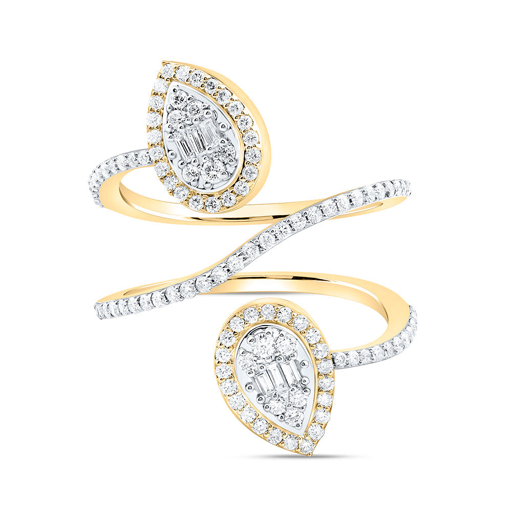 3/4CTW-NAT DIA ANA M FASHION PEAR RING Daisy Joyeria