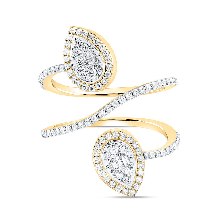3/4CTW-NAT DIA ANA M FASHION PEAR RING Daisy Joyeria