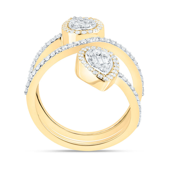 3/4CTW-NAT DIA ANA M FASHION PEAR RING Daisy Joyeria