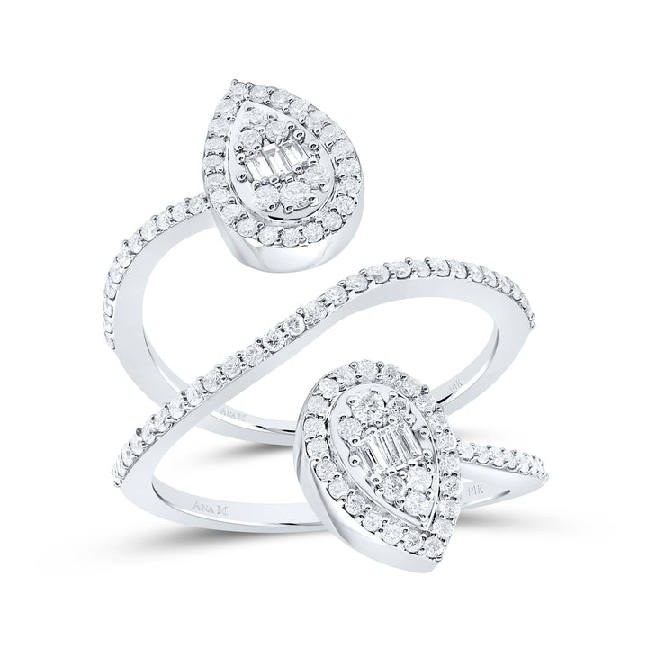 3/4CTW-NAT DIA ANA M FASHION PEAR RING Daisy Joyeria