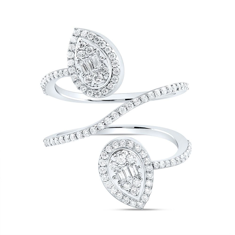 3/4CTW-NAT DIA ANA M FASHION PEAR RING Daisy Joyeria