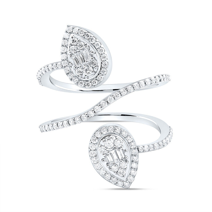 3/4CTW-NAT DIA ANA M FASHION PEAR RING Daisy Joyeria