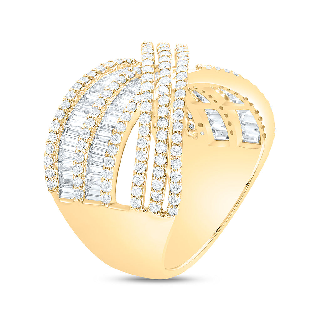 1 1/2CTW-NAT DIA ANA M FASHION CRISS CROSS RING Daisy Joyeria