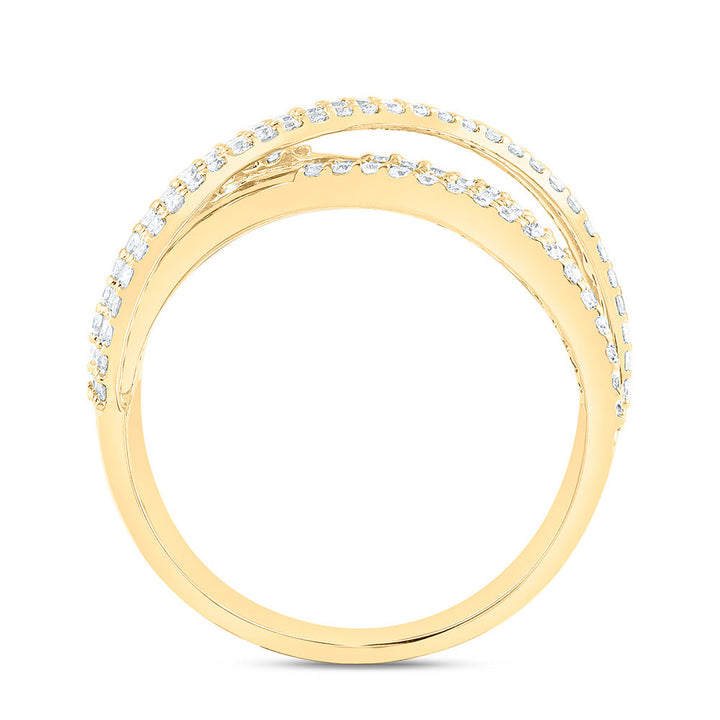 1 1/2CTW-NAT DIA ANA M FASHION CRISS CROSS RING Daisy Joyeria