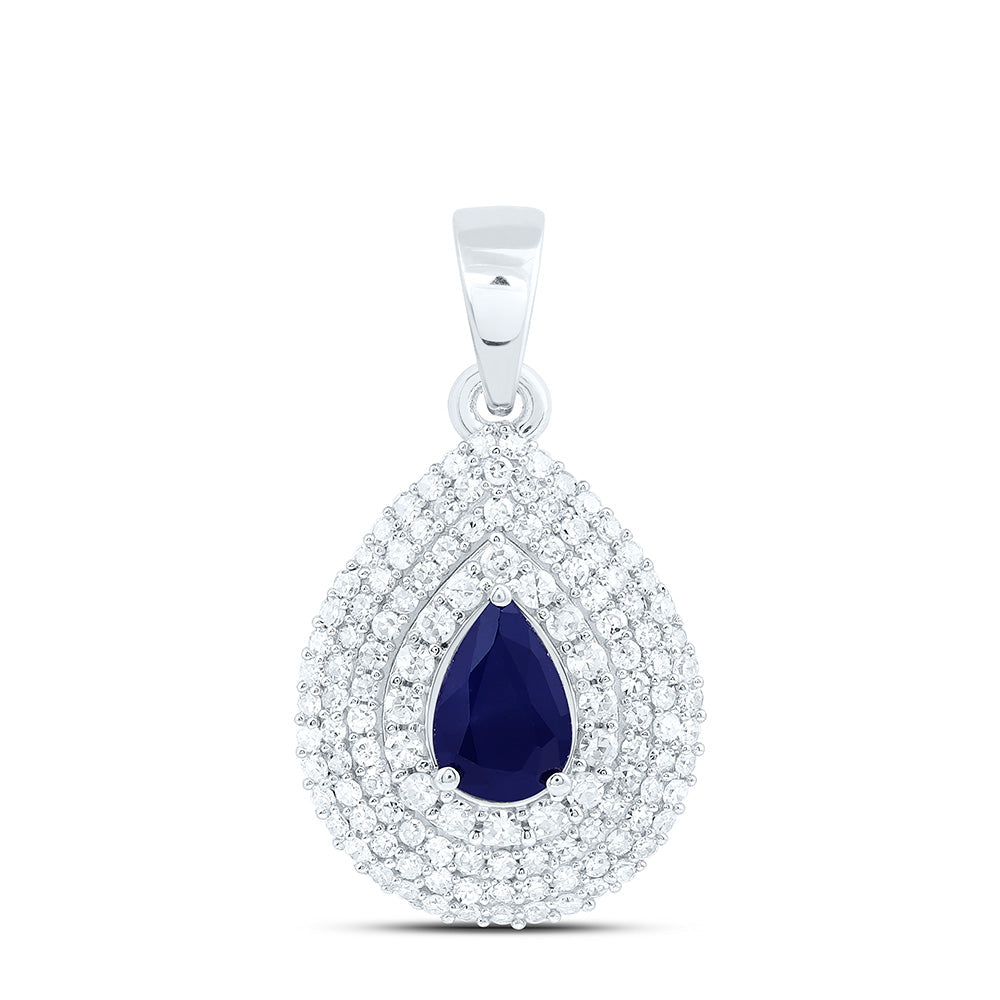 3/8CTW-NAT DIA CN 6X4MM PS-BS NAT GEM PEAR PENDANT Daisy Joyeria