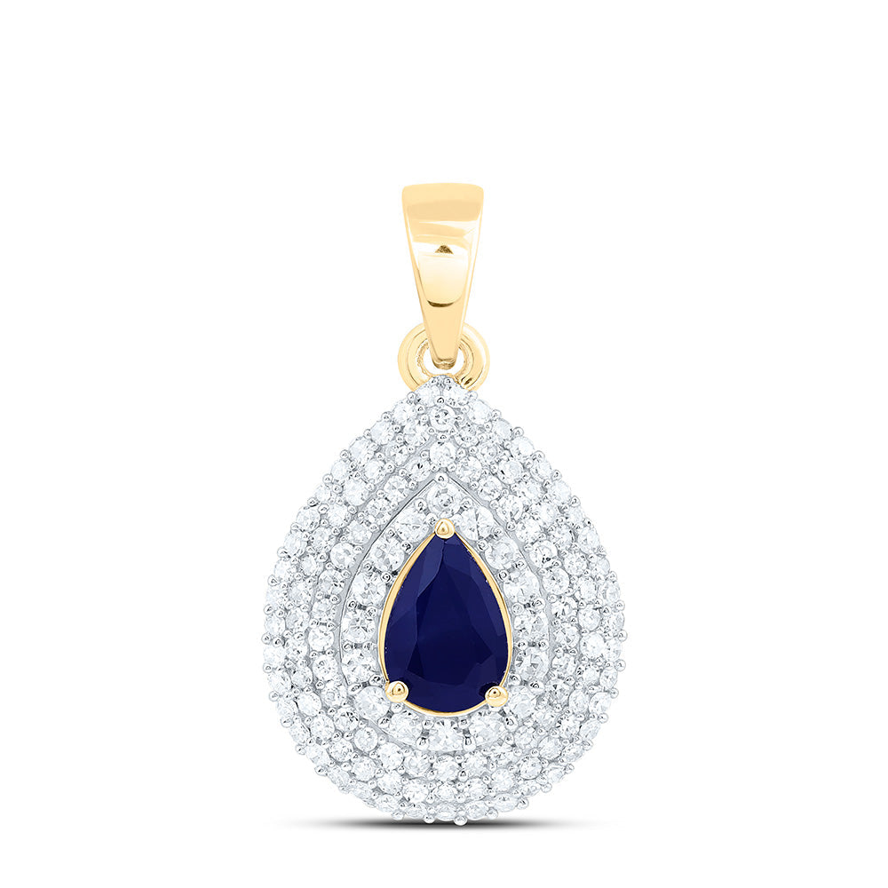 3/8CTW-NAT DIA CN 6X4MM PS-BS NAT GEM PEAR PENDANT Daisy Joyeria