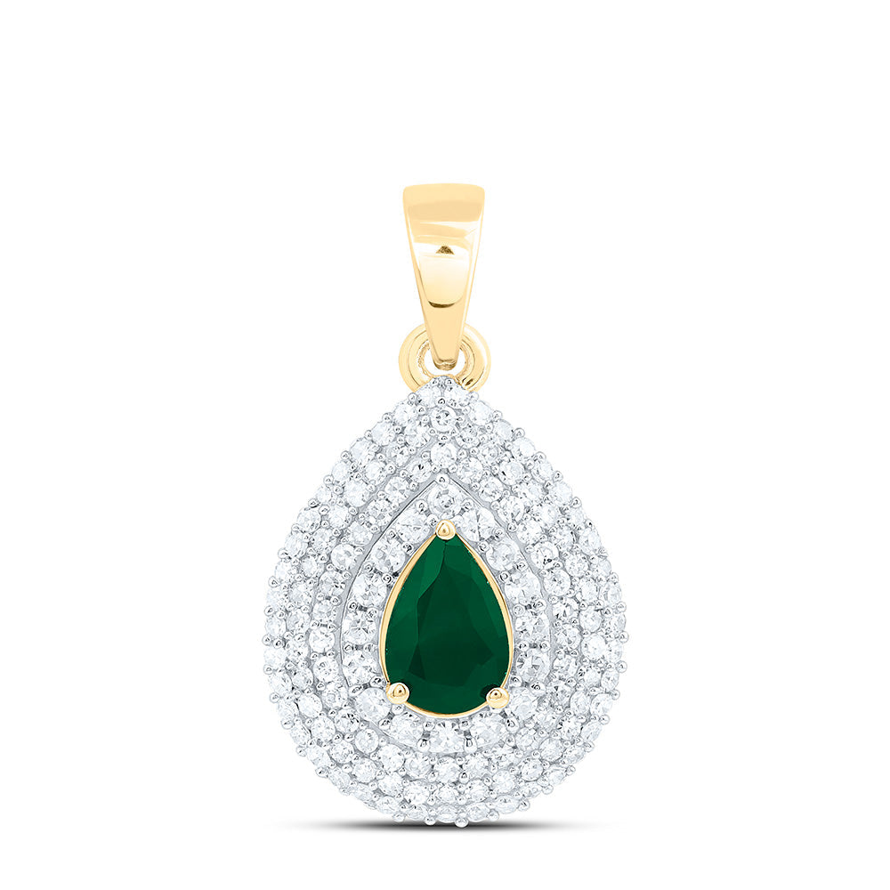 3/8CTW-NAT DIA CN 6X4MM PS-EM NAT GEM PEAR PENDANT Daisy Joyeria