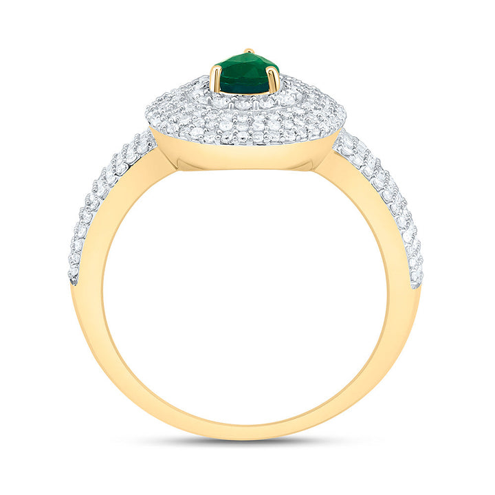 5/8CTW-NAT DIA CN 6X4MM PS-EM NAT GEM PEAR RING Daisy Joyeria