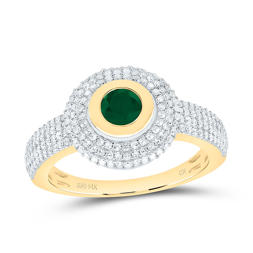 1/2CTW-NAT DIA CN 5.10MM RD-EM NAT GEM ROUND RING Daisy Joyeria