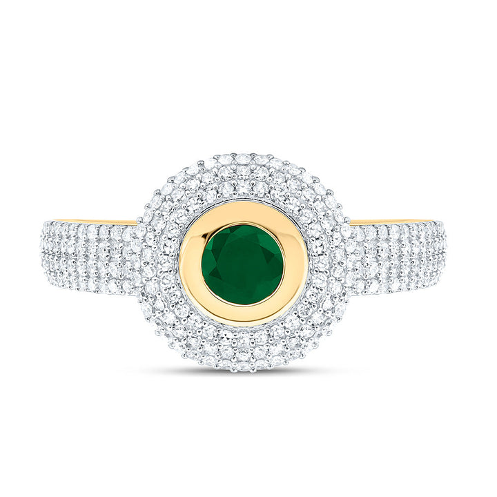 1/2CTW-NAT DIA CN 5.10MM RD-EM NAT GEM ROUND RING Daisy Joyeria