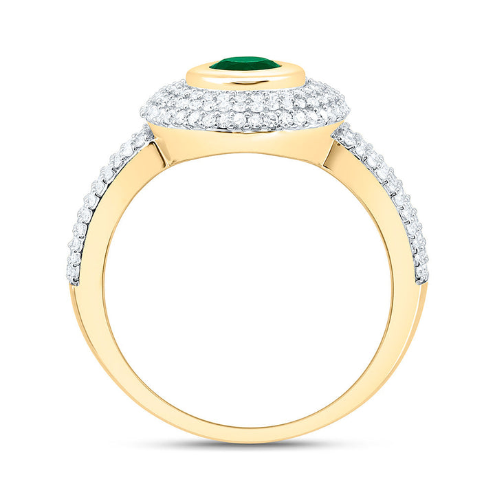 1/2CTW-NAT DIA CN 5.10MM RD-EM NAT GEM ROUND RING Daisy Joyeria