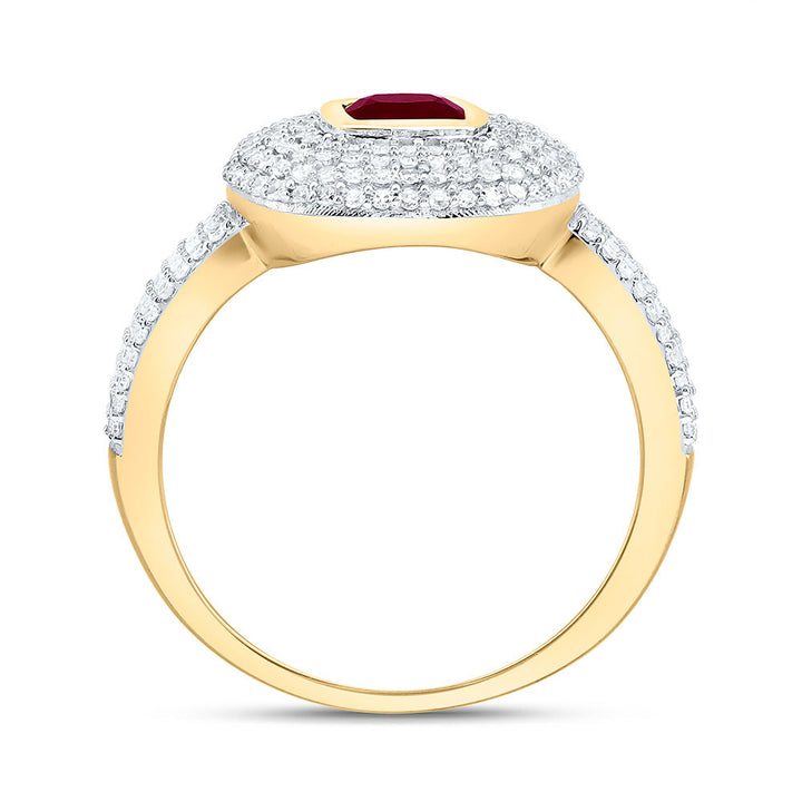 1/2CTW-NAT DIA CN 4.90MM CU-RU NAT GEM CUSHION RING Daisy Joyeria