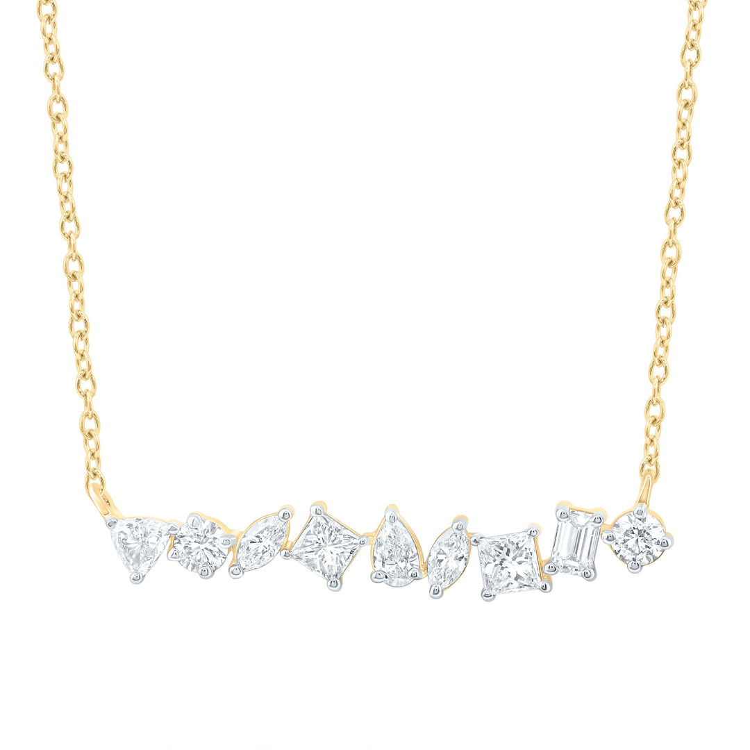 1CTW-NAT DIA ANA M 1/3CT-CPR, 1/10CT-CPS FASHION NECKLACE (18 INCH) Daisy Joyeria