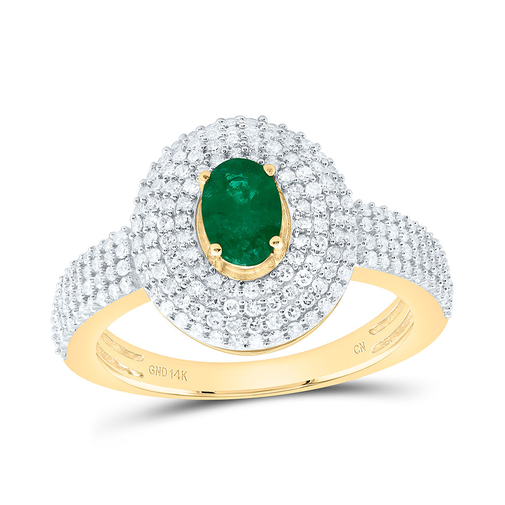 1/2CTW-NAT DIA CN 6X4MM OV-EM NAT GEM OVAL RING Daisy Joyeria