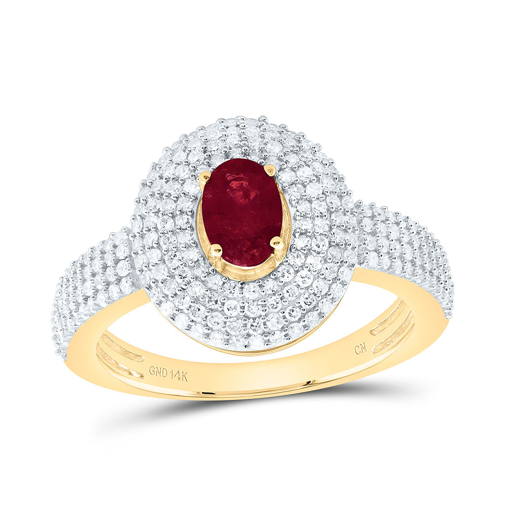 1/2CTW-NAT DIA CN 6X4MM OV-RU NAT GEM OVAL RING Daisy Joyeria