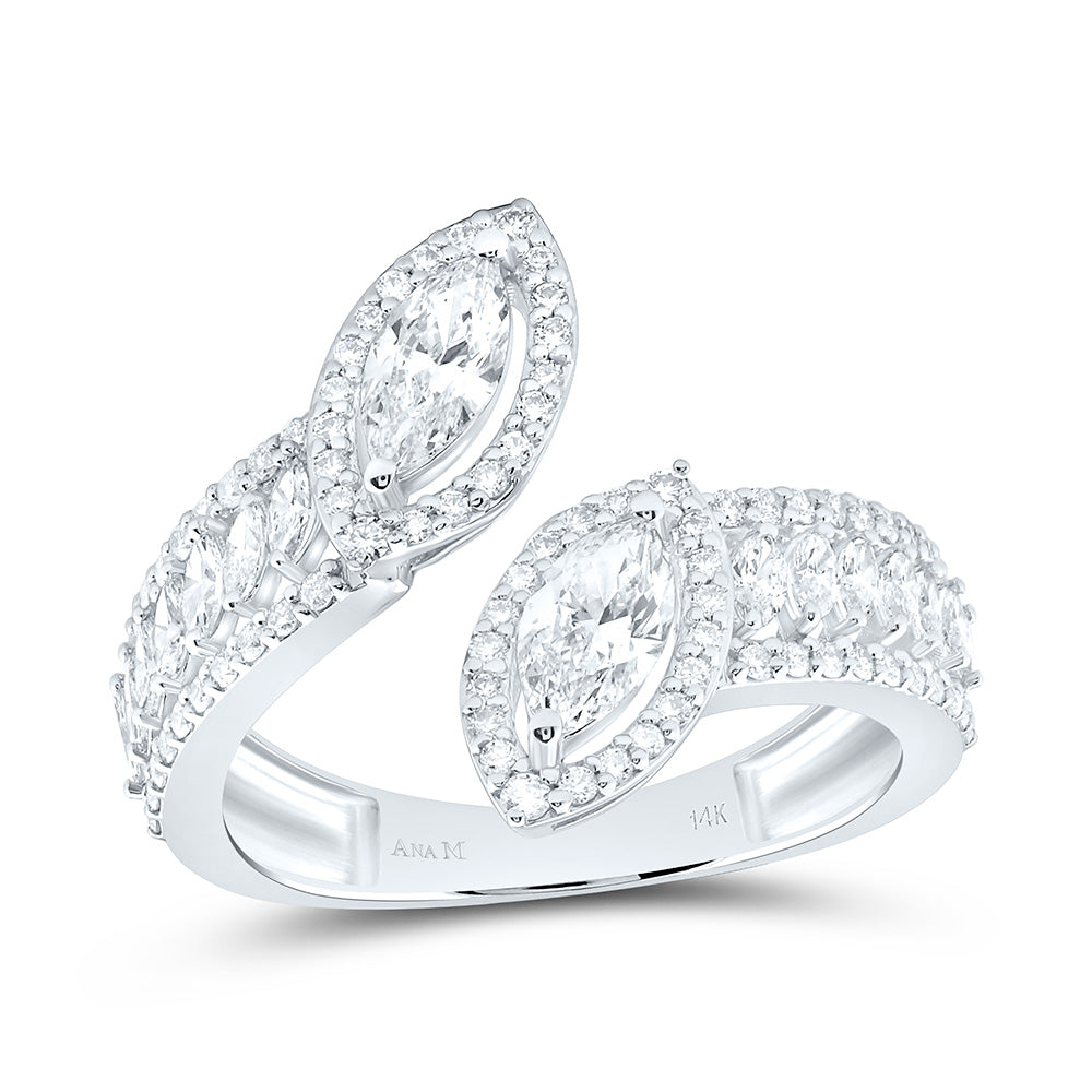 1 3/8CTW-NAT DIA ANA M 1/3CT-CMQ FASHION MARQUISE RING Daisy Joyeria