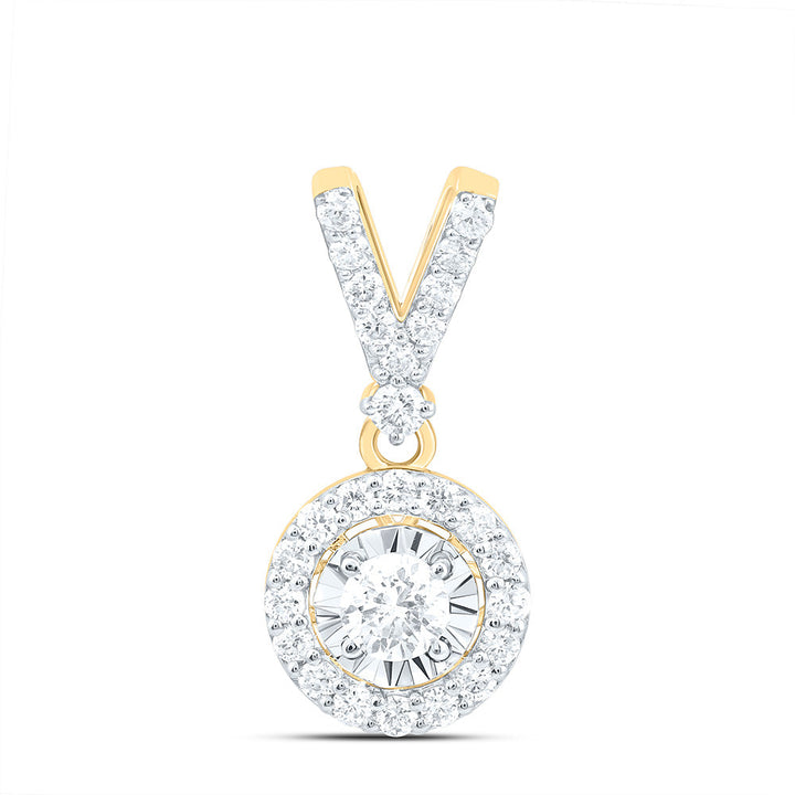1/4CTW-NAT DIA ANA M FASHION ROUND PENDANT Daisy Joyeria