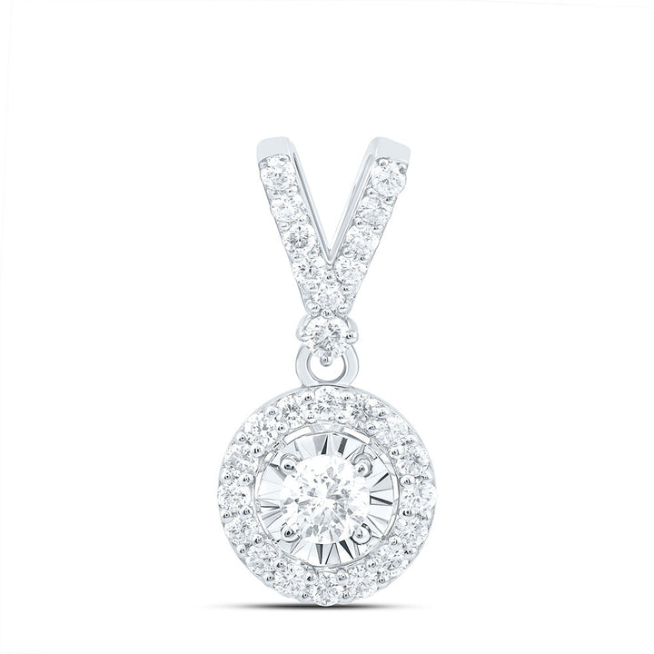 1/4CTW-NAT DIA ANA M FASHION ROUND PENDANT Daisy Joyeria