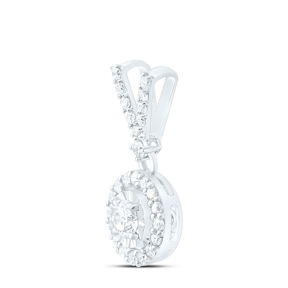 1/4CTW-NAT DIA ANA M FASHION ROUND PENDANT Daisy Joyeria