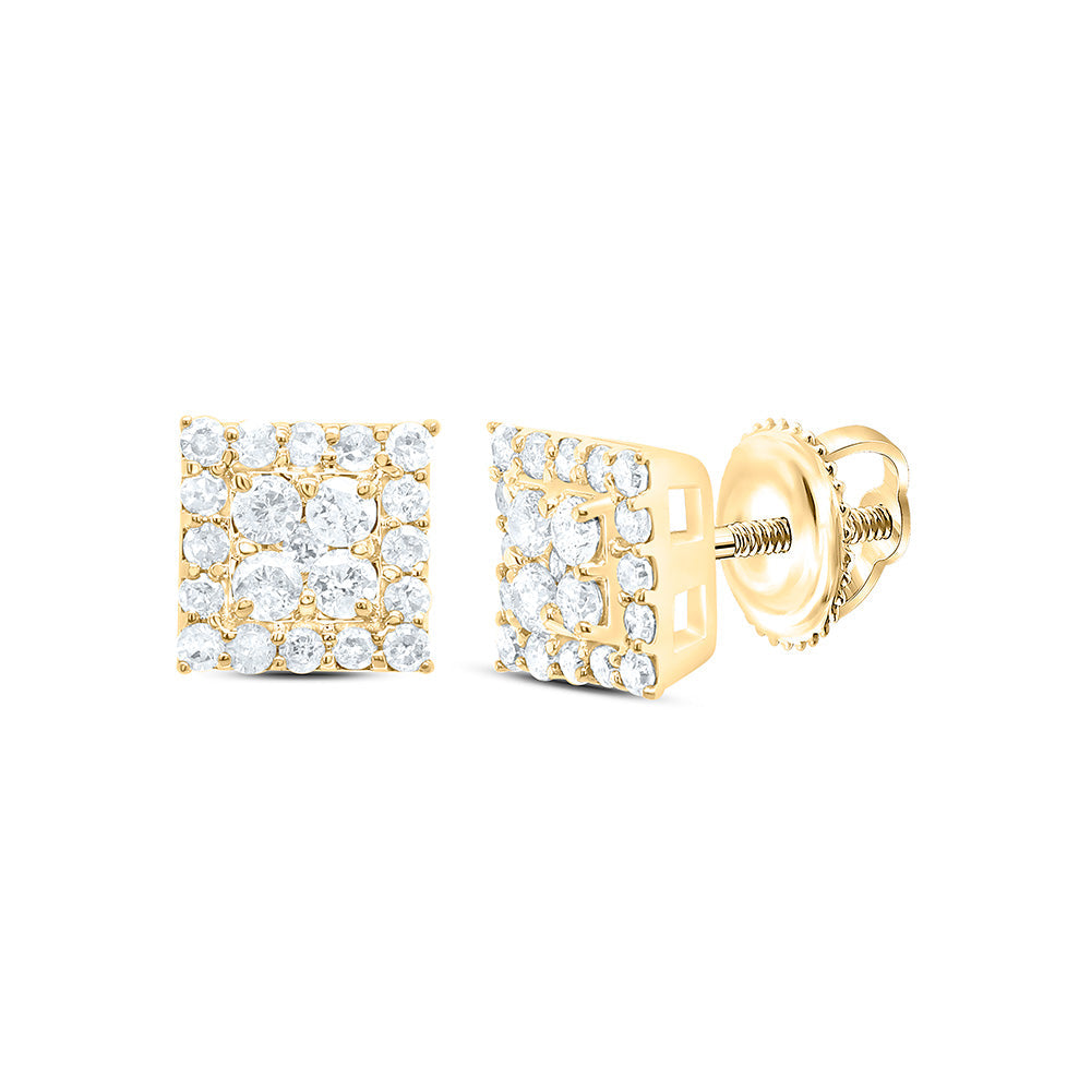 1/2CTW-NAT DIA P1N GIFT SQUARE EARRING Daisy Joyeria