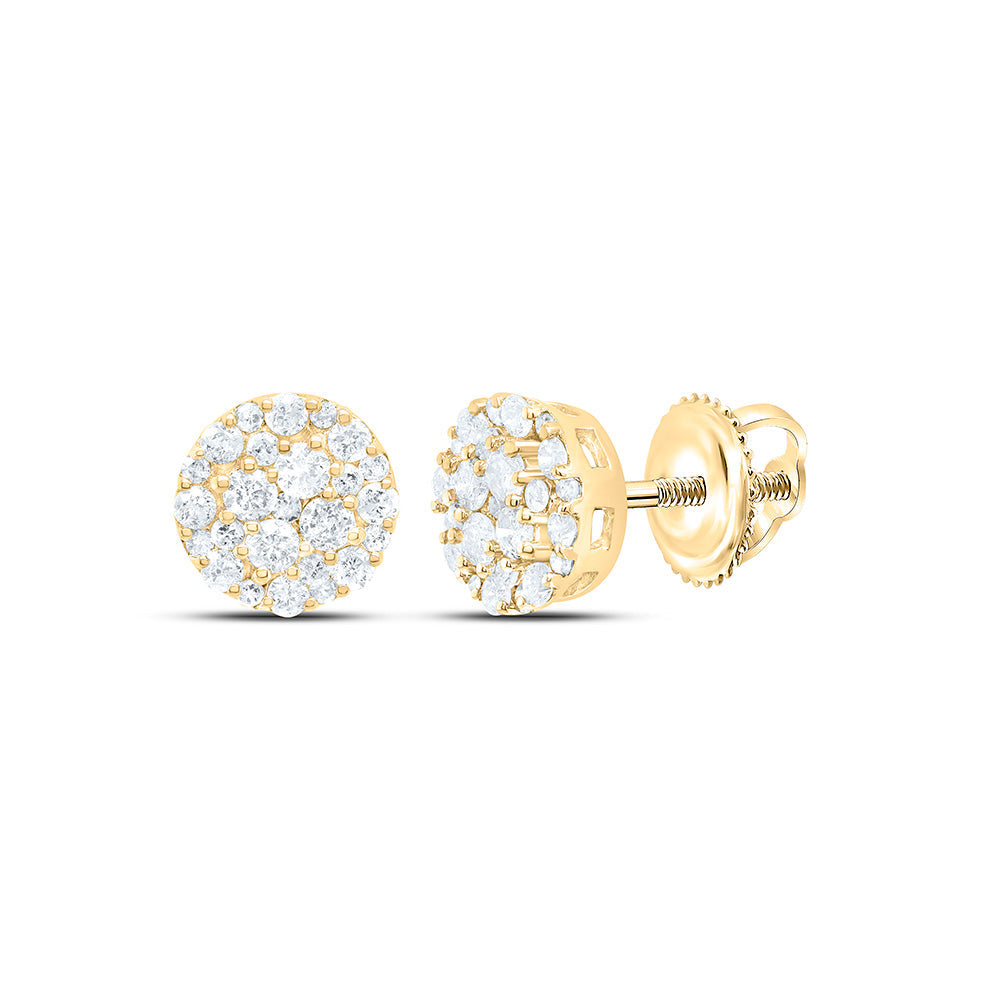 7/8CTW-NAT DIA P1N GIFT ROUND EARRING Daisy Joyeria