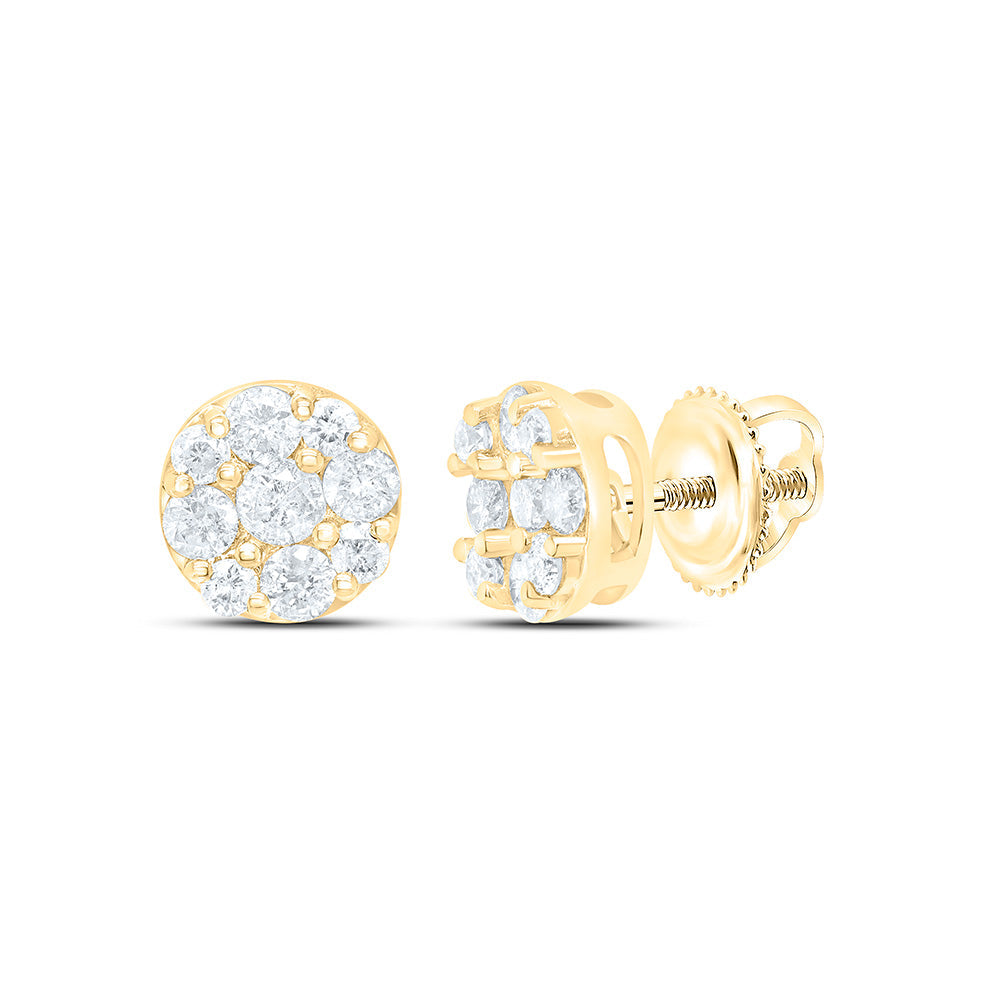 1/2CTW-NAT DIA P1N GIFT ROUND EARRING Daisy Joyeria