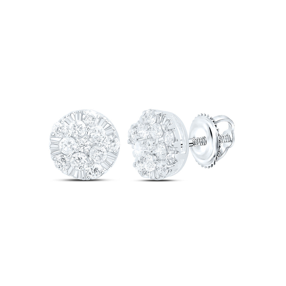 1/2CTW-NAT DIA P1N GIFT ROUND EARRING Daisy Joyeria
