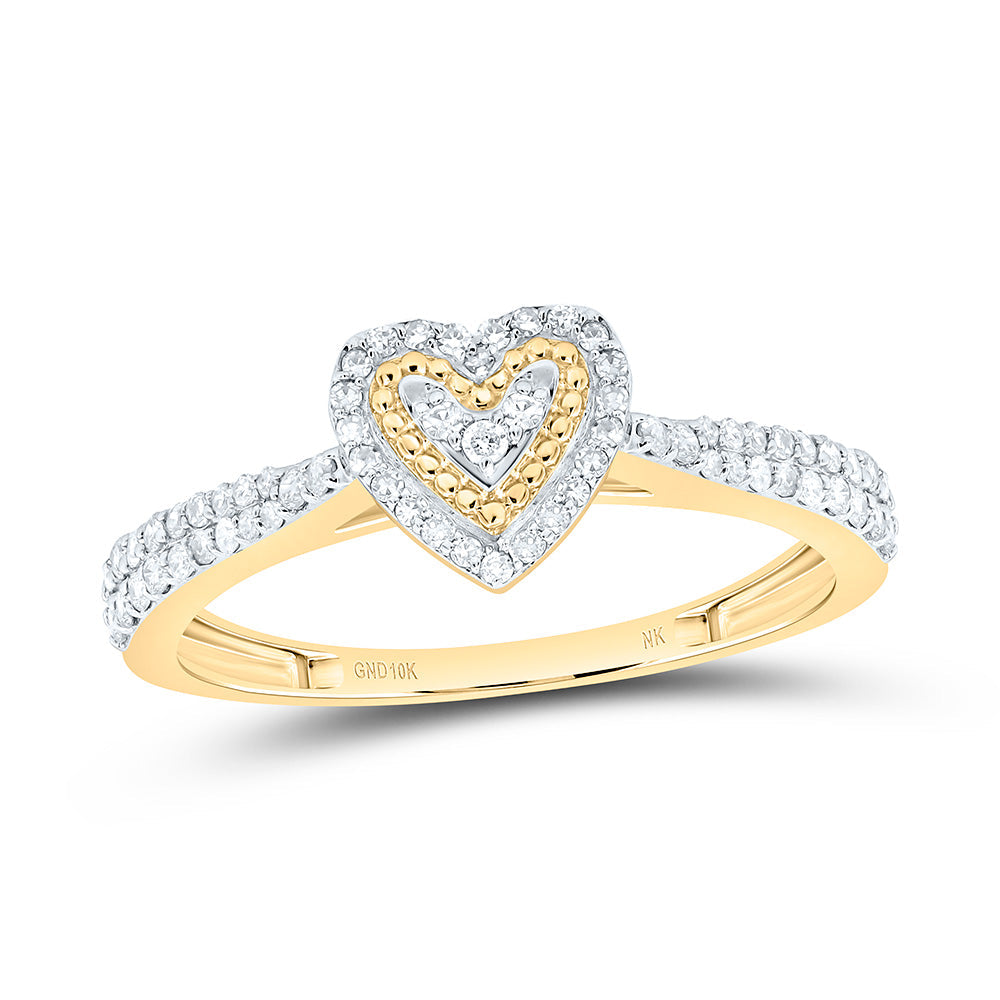 1/3CTW-NAT DIA NK FASHION HEART RING Daisy Joyeria
