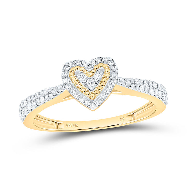 1/3CTW-NAT DIA NK FASHION HEART RING Daisy Joyeria