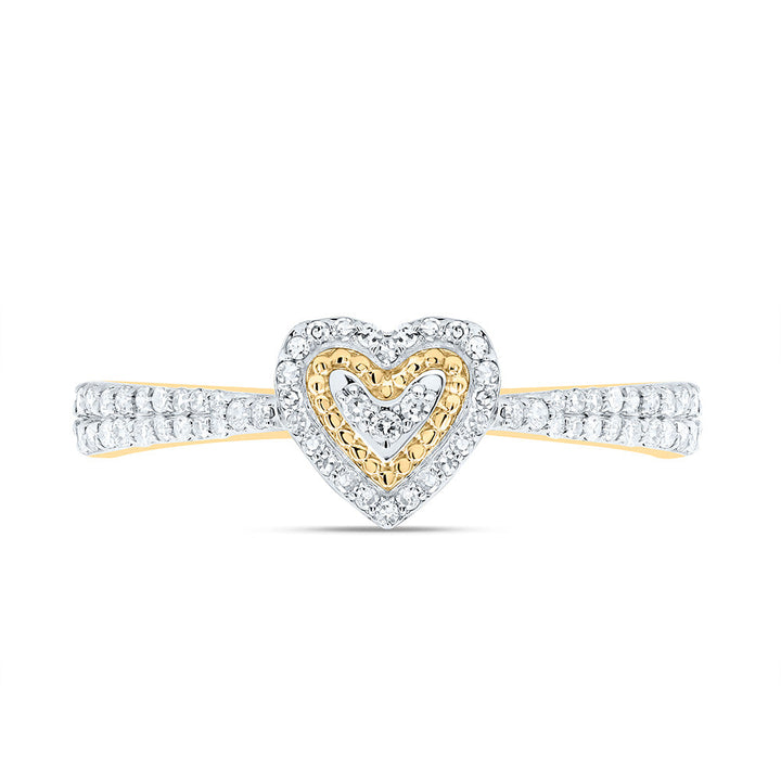 1/3CTW-NAT DIA NK FASHION HEART RING Daisy Joyeria