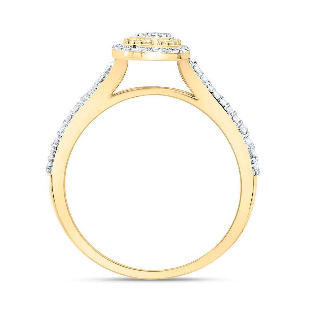 1/3CTW-NAT DIA NK FASHION HEART RING Daisy Joyeria