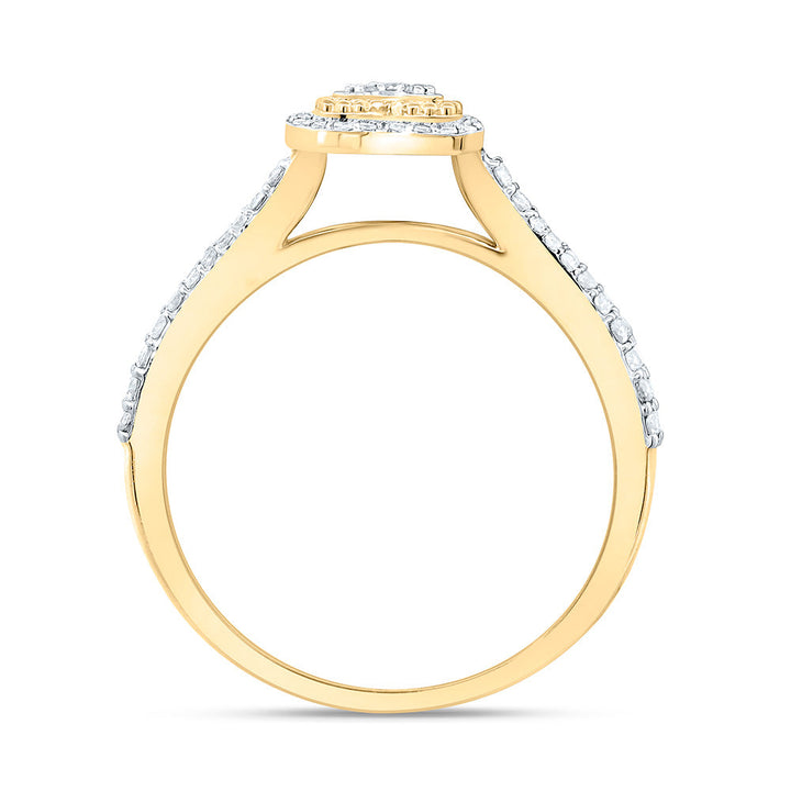 1/3CTW-NAT DIA NK FASHION HEART RING Daisy Joyeria
