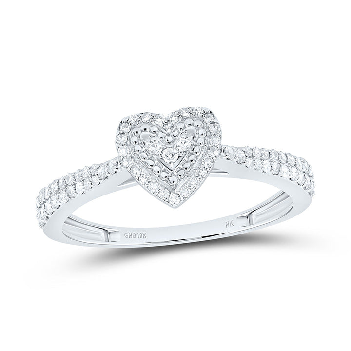 1/3CTW-NAT DIA NK FASHION HEART RING Daisy Joyeria