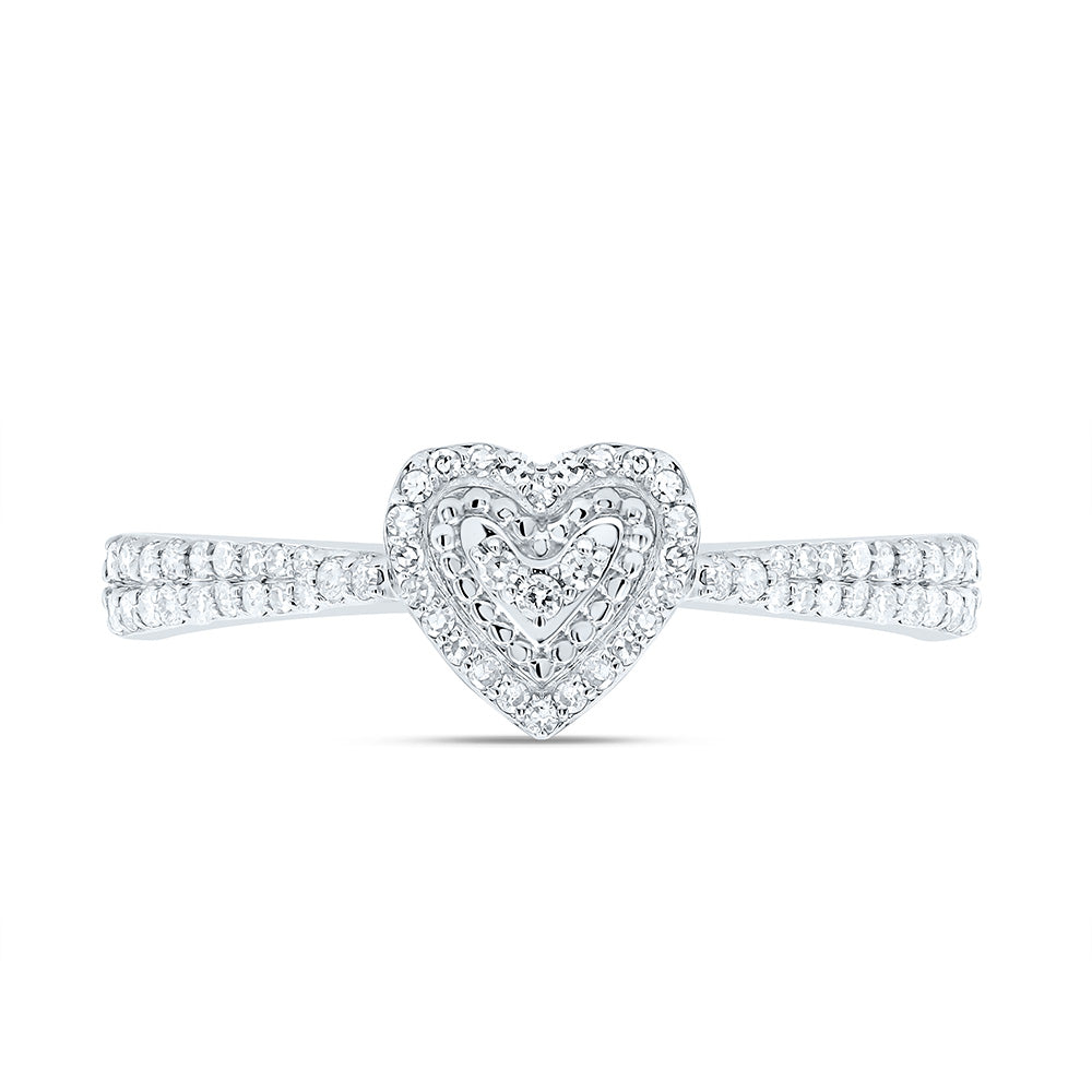 1/3CTW-NAT DIA NK FASHION HEART RING Daisy Joyeria