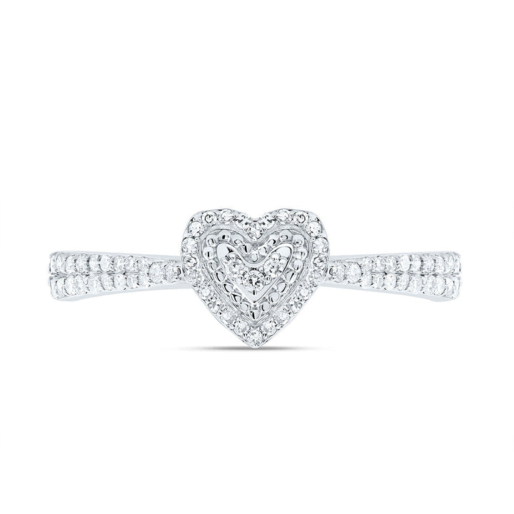 1/3CTW-NAT DIA NK FASHION HEART RING Daisy Joyeria