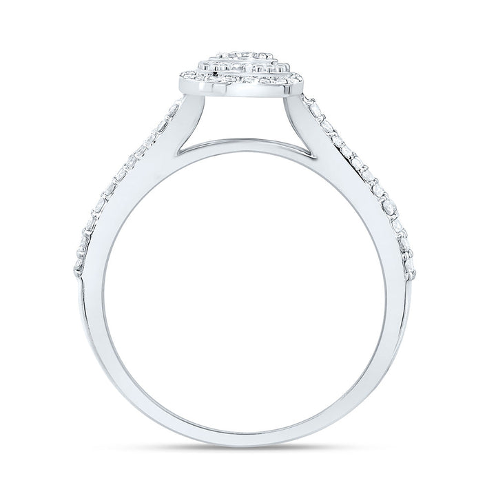 1/3CTW-NAT DIA NK FASHION HEART RING Daisy Joyeria