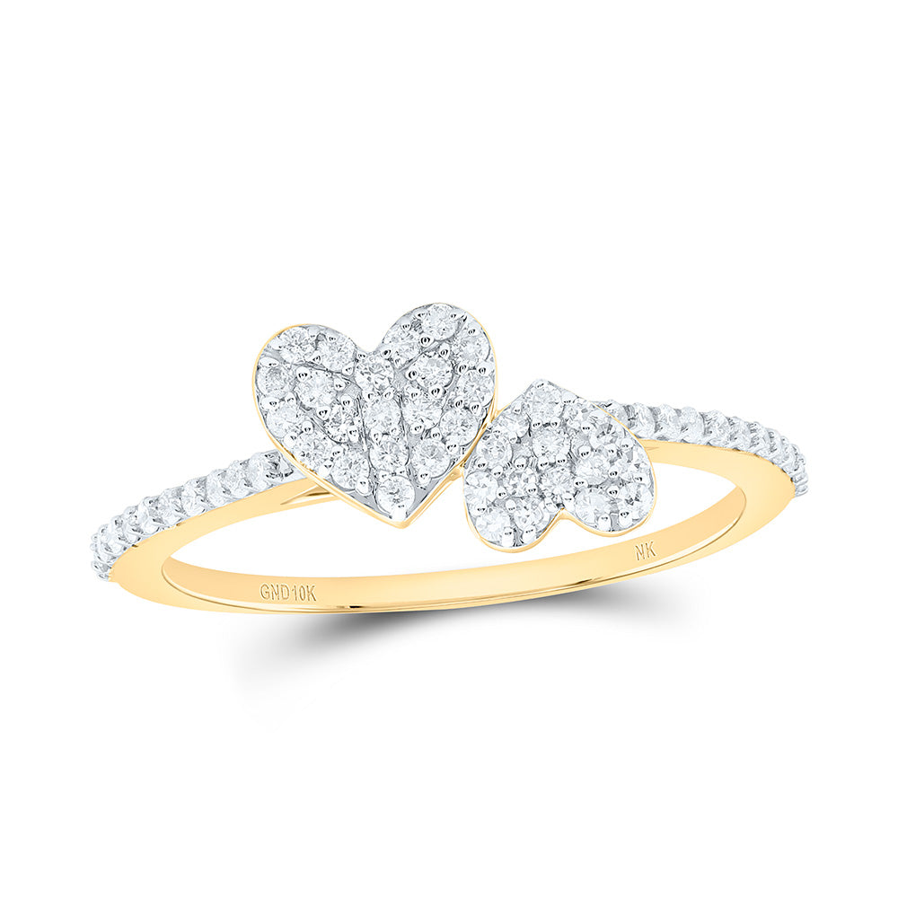 1/3CTW-NAT DIA NK FASHION HEART RING Daisy Joyeria