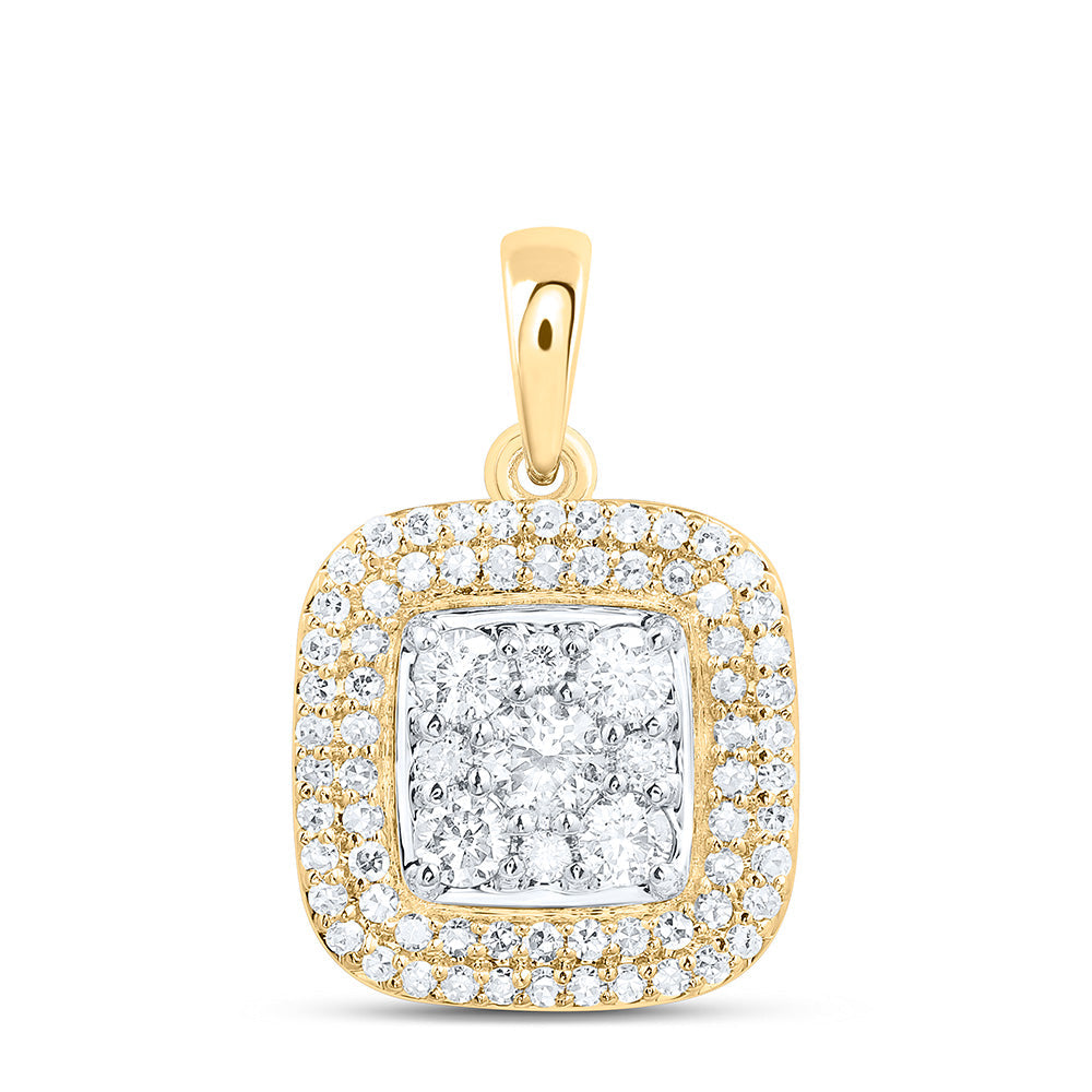 1/2CTW-NAT DIA NK FASHION CUSHION PENDANT Daisy Joyeria
