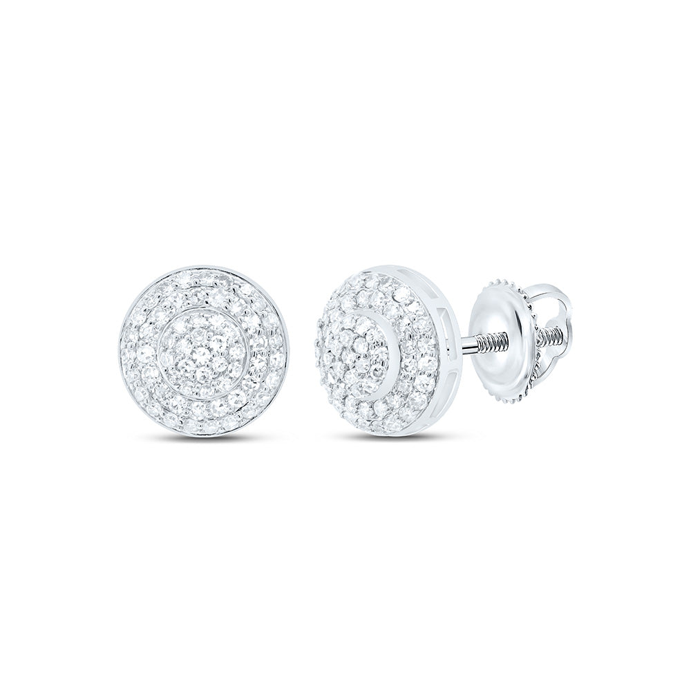 3/8CTW-NAT DIA NK FASHION ROUND EARRING Daisy Joyeria