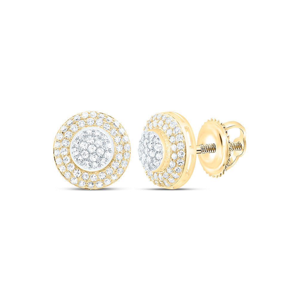 5/8CTW-NAT DIA NK FASHION ROUND EARRING Daisy Joyeria