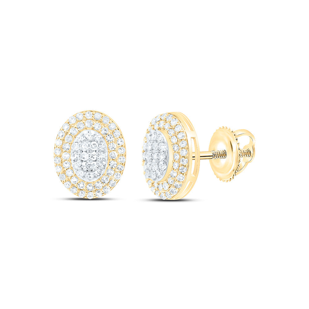 1/2CTW-NAT DIA NK FASHION OVAL EARRING Daisy Joyeria