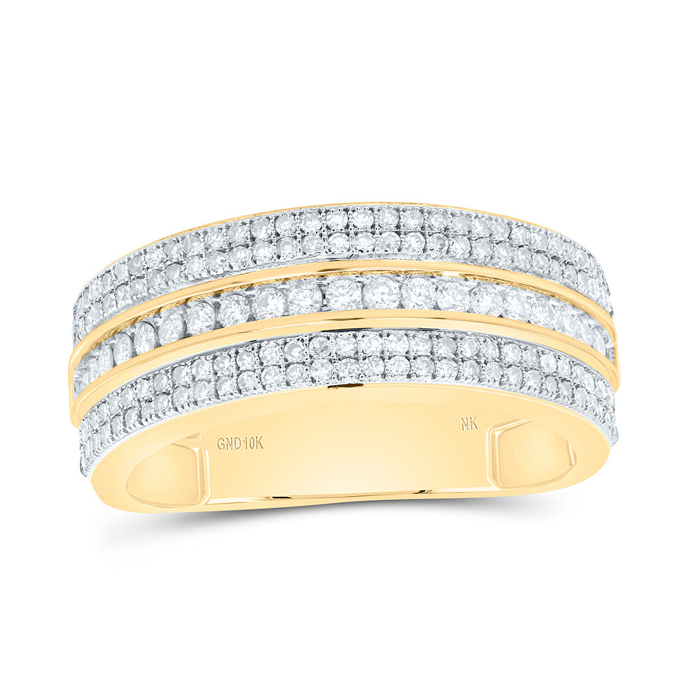 7/8CTW-NAT DIA NK MENS BAND Daisy Joyeria