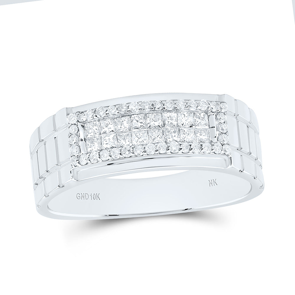 5/8CTW-NAT DIA NK MENS BAND Daisy Joyeria